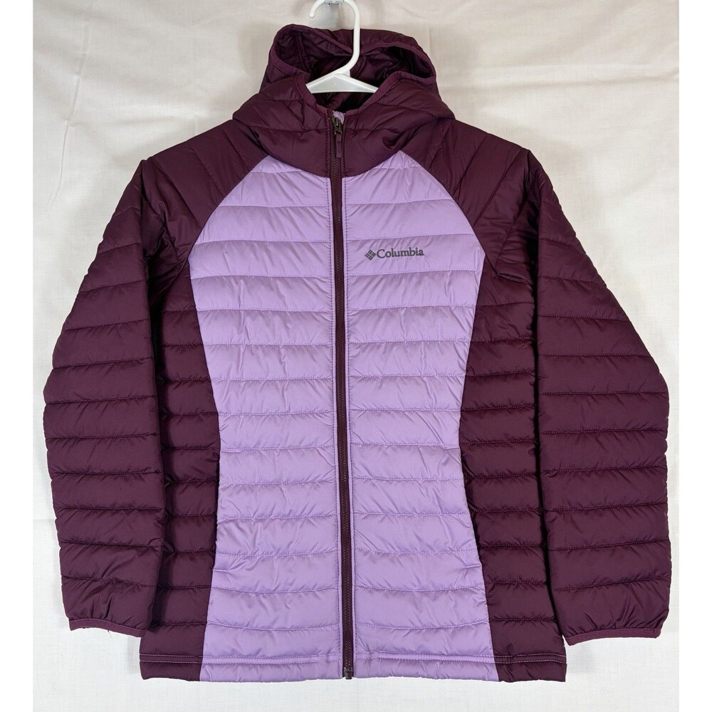 Columbia Kids Puffer Coat Omni Heat Purple Girls Youth Medium 10-12